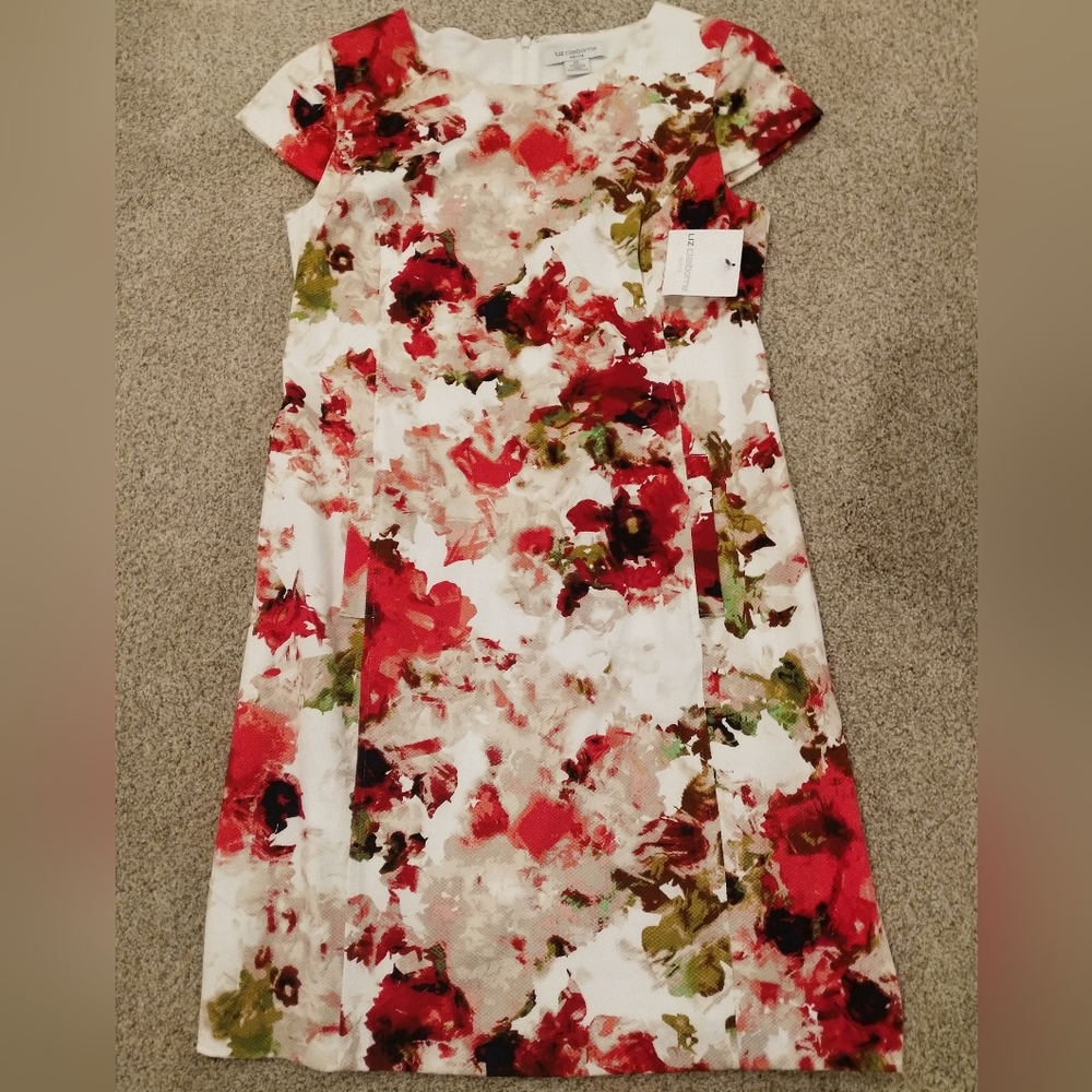 Multi-color cap sleeves dress - perfect for holidays!